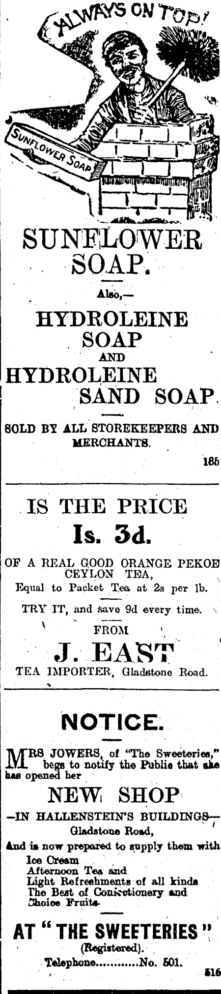 Papers Past Newspapers Poverty Bay Herald 26 January 1909 Page 3 Advertisements Column 3