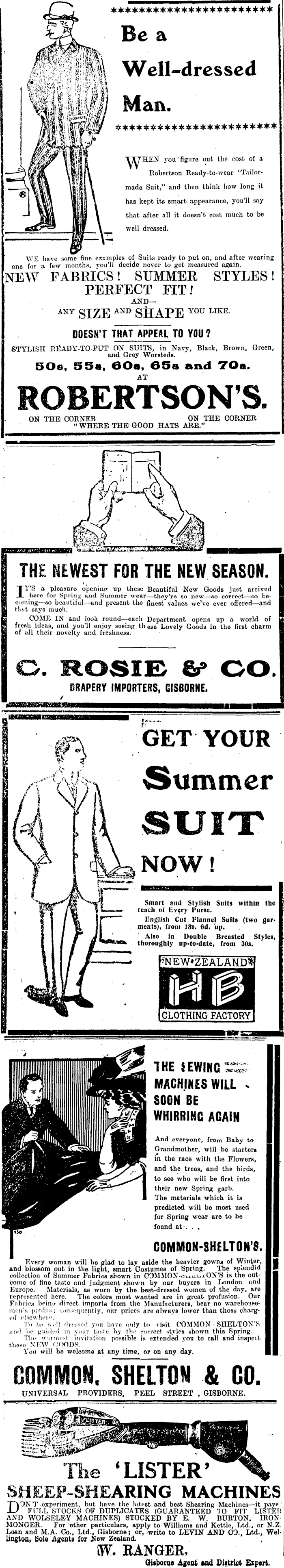 Papers Past Newspapers Poverty Bay Herald 27 September 1910 Page 6 Advertisements Column 1