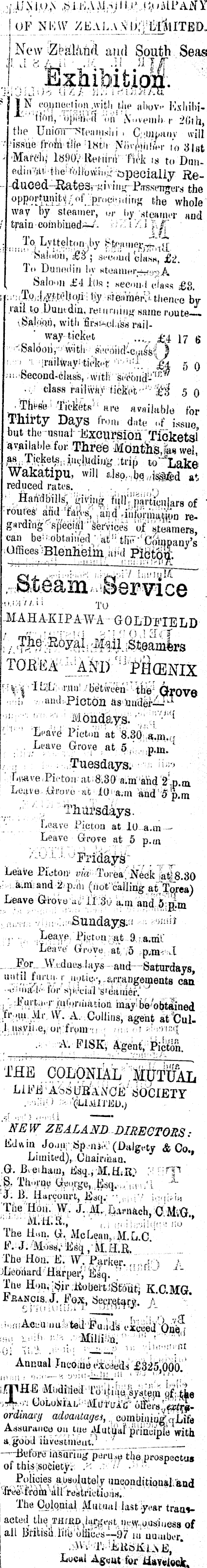 Papers Past Newspapers Pelorus Guardian And Miners Advocate 28 March 10 Page 1 Advertisements Column 7