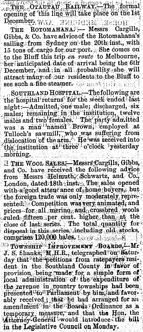 Papers Past | Newspapers | Southland Times | 24 November 1879 | The ...