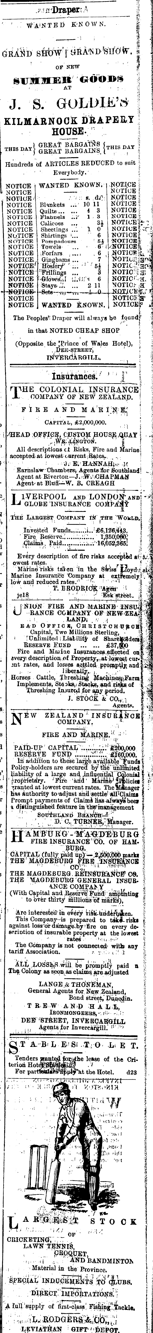 Papers Past Newspapers Southland Times 24 February 18 Page 4 Advertisements Column 8