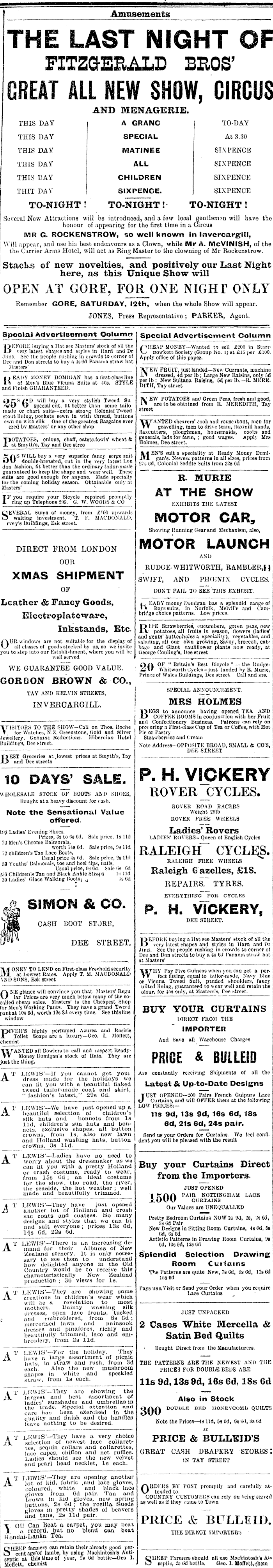 Papers Past, Newspapers, Southland Times, 11 December 1903