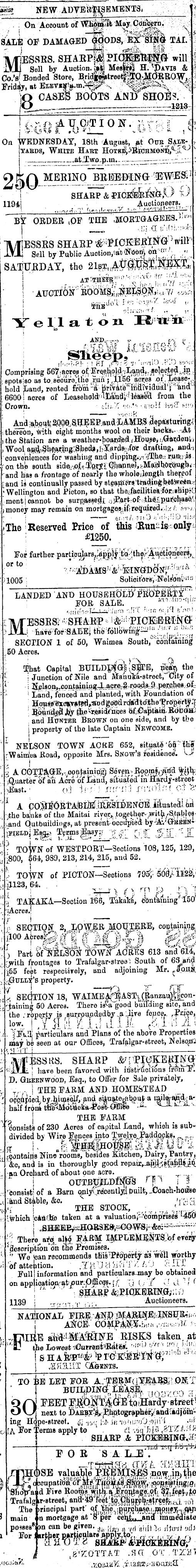 Papers Past Newspapers Colonist 12 August 1875 Page 2 Advertisements Column 2