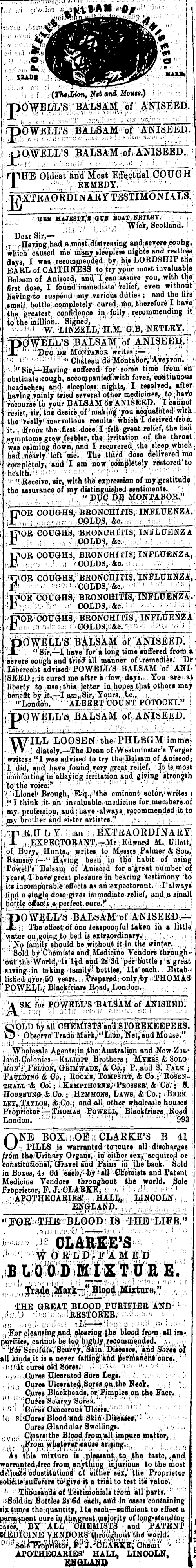 Papers Past Newspapers Colonist December 1879 Page 2 Advertisements Column 3