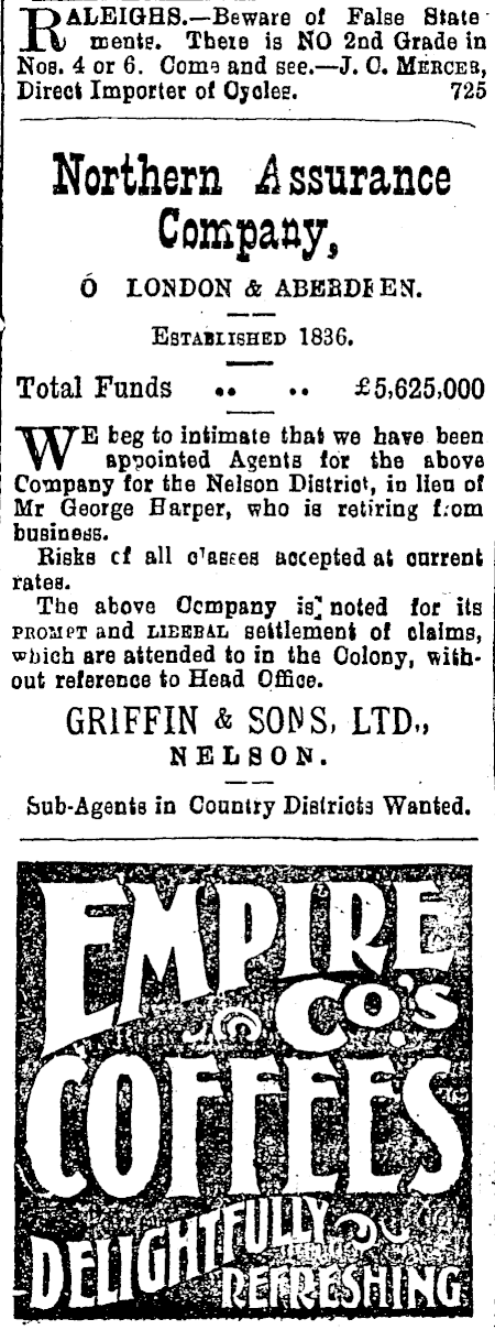 Papers Past Newspapers Colonist 18 April 1901 Page 1 Advertisements Column 4