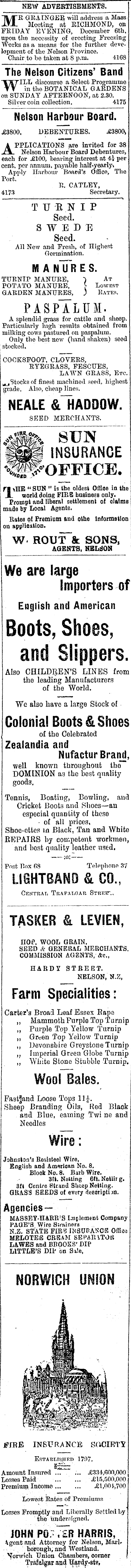 Papers Past Newspapers Colonist 6 December 1907 Page 2 Advertisements Column 2