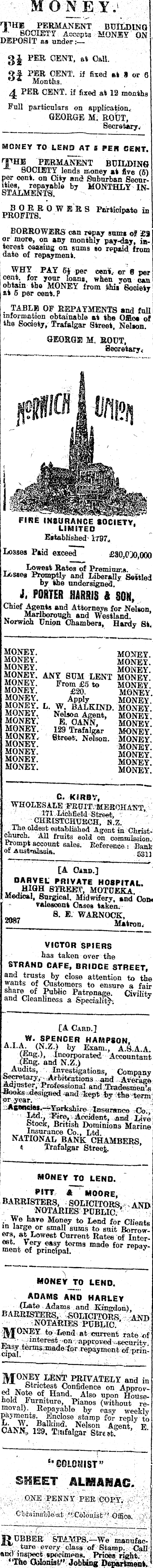 Papers Past Newspapers Colonist 30 January 1917 Page 4 Advertisements Column 2