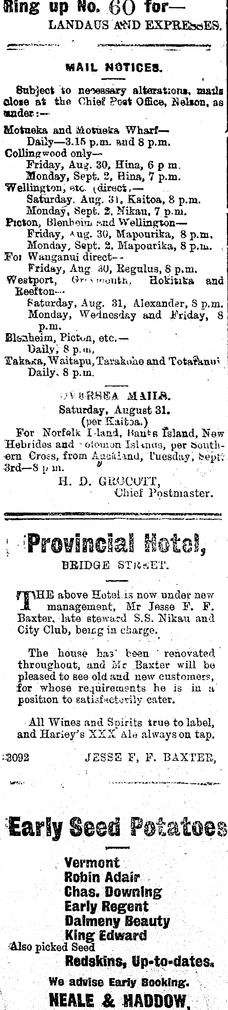 Papers Past Newspapers Colonist 30 August 1918 Page 1  