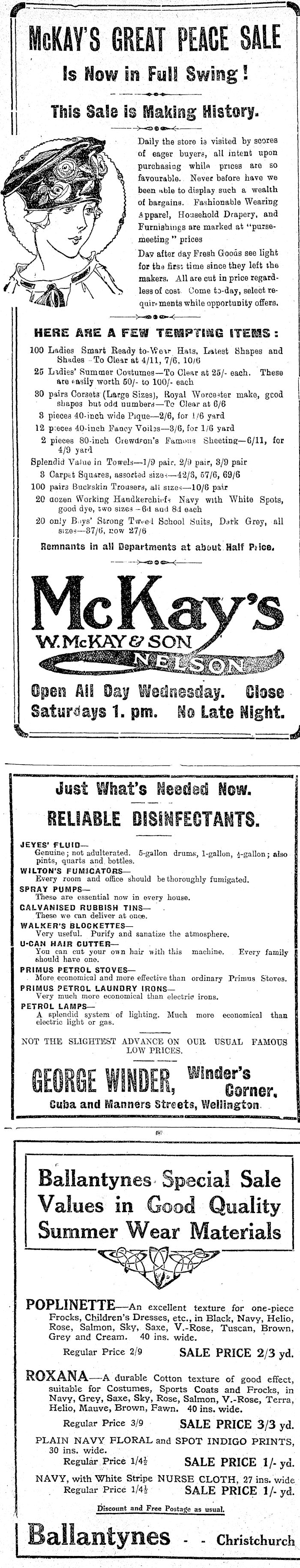 Papers Past Newspapers Colonist 29 January 1919 Page 7 Advertisements Column 1