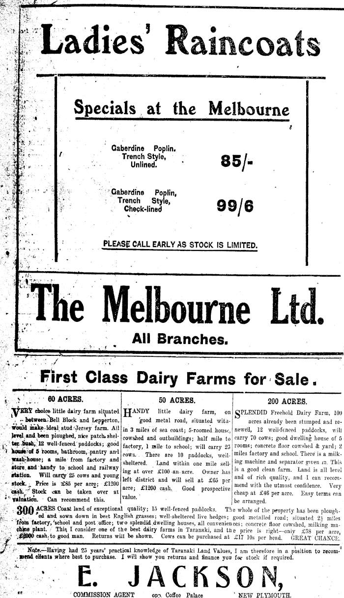 Papers Past Newspapers Taranaki Daily News 1 July 1920