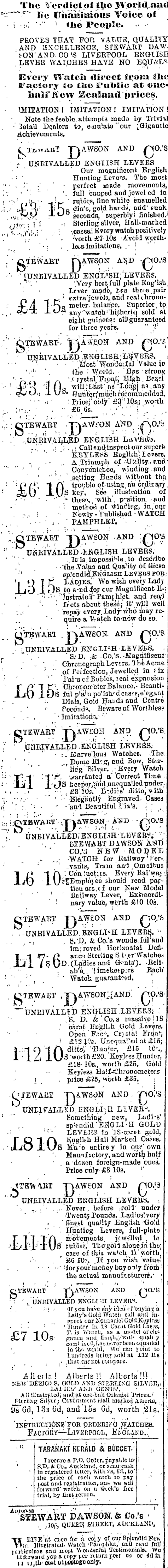 Papers Past Newspapers Taranaki Herald 1 May 16 Page 1 Advertisements Column 1