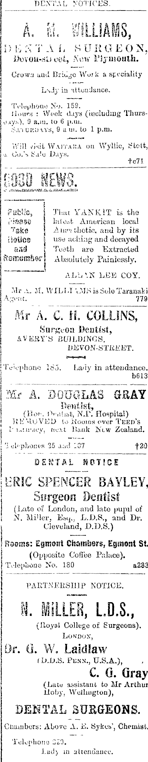 Papers Past Newspapers Taranaki Herald 1 September 1904 Page 4 Advertisements Column 4