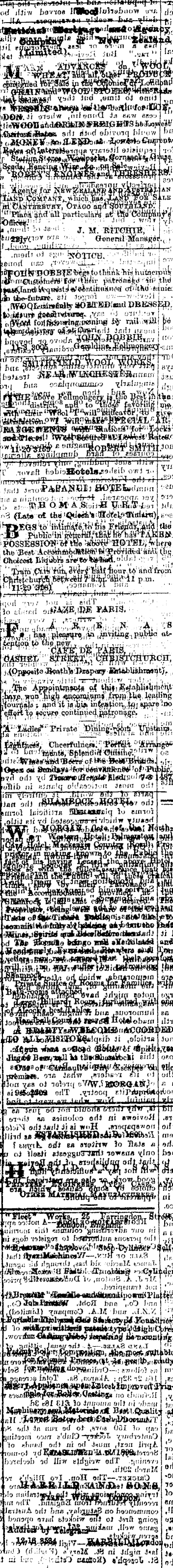 Papers Past Newspapers Timaru Herald 1 January 18 Page 1 Advertisements Column 3