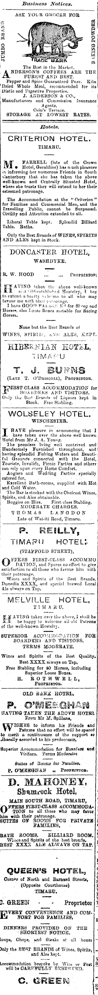 Papers Past Newspapers Timaru Herald 4 July 12 Page 4 Advertisements Column 4