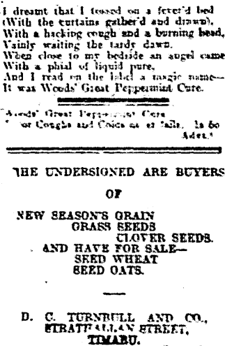 Papers Past Newspapers Timaru Herald 2 September 1905 Page 3 Advertisements Column 1