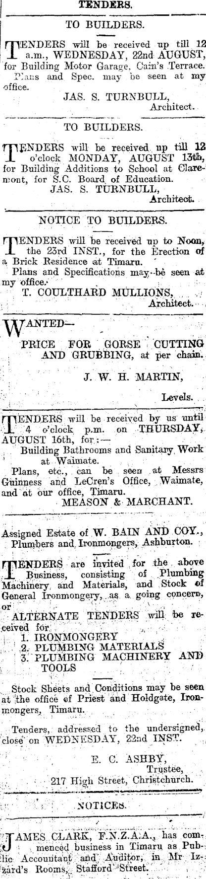 Papers Past Newspapers Timaru Herald 11 August 1906 Page 3 Advertisements Column 3