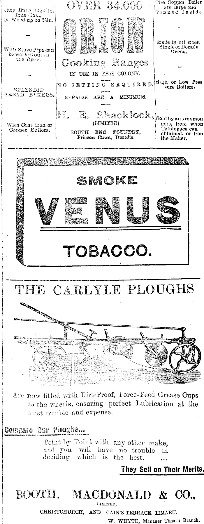 Papers Past Newspapers Timaru Herald 16 May 1903 Page 4 Advertisements Column 4