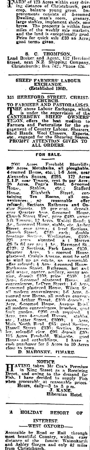 Papers Past Newspapers Timaru Herald 3 September 1914 Page 2 Advertisements Column 1