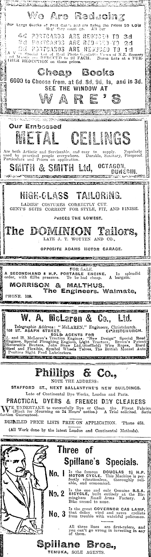 Papers Past Newspapers Timaru Herald 26 August 1912 Page 7 Advertisements Column 3
