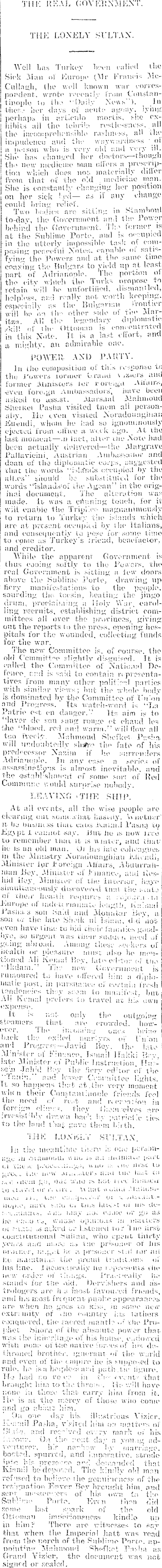 Papers Past Newspapers Timaru Herald March 1913 The Last Days Of Stambuul