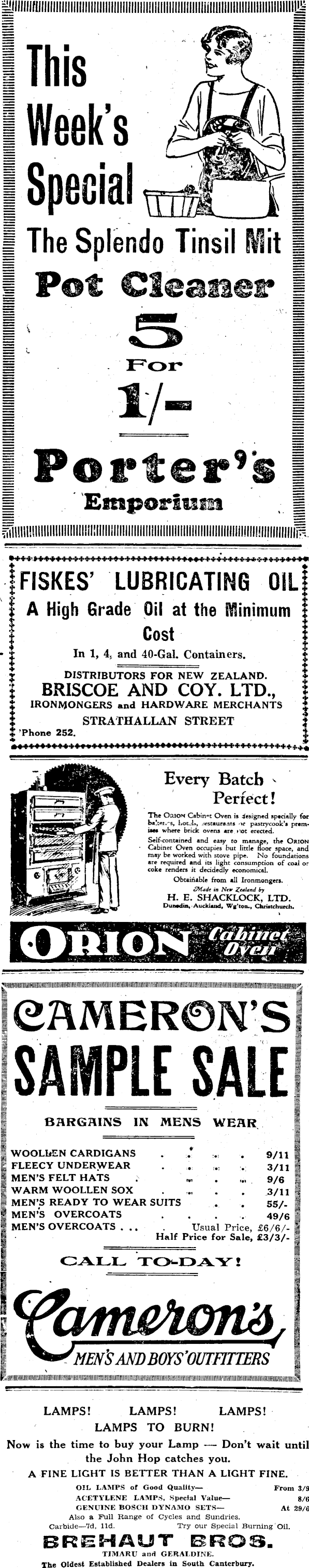 Papers Past Newspapers Timaru Herald 5 June 1929 Page 12 Advertisements Column 1