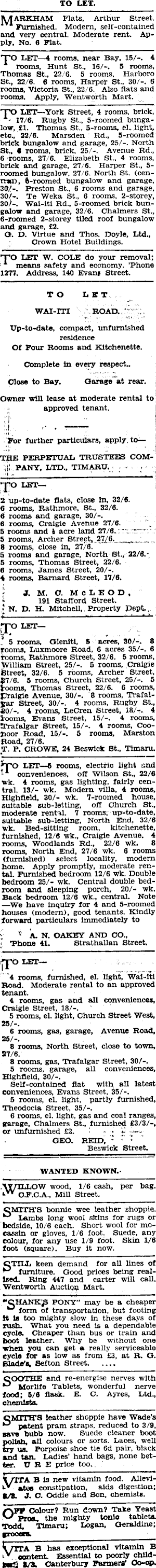 Papers Past Newspapers Timaru Herald 24 August 1931 Page 15 Advertisements Column 1