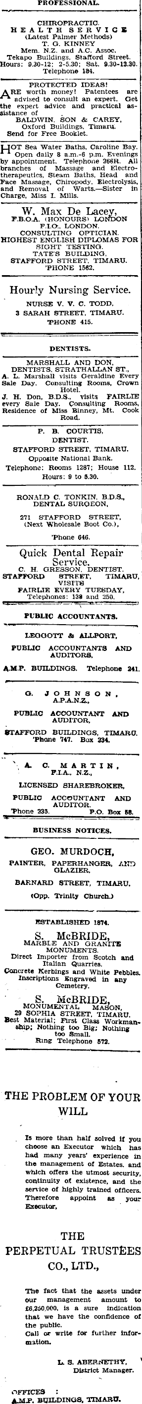 Papers Past Newspapers Timaru Herald 23 June 1932 Page 8 Advertisements Column 1