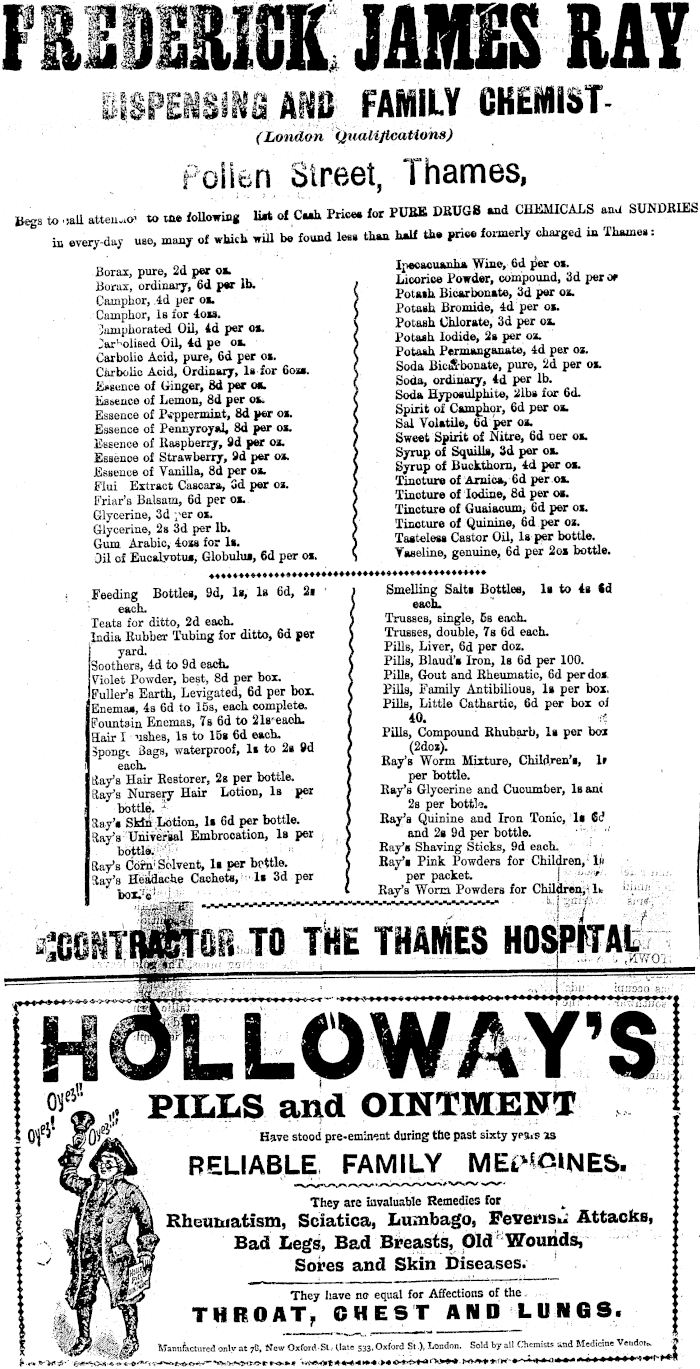 Papers Past Newspapers Thames Star 6 January 1900 Page 1 Advertisements Column 1