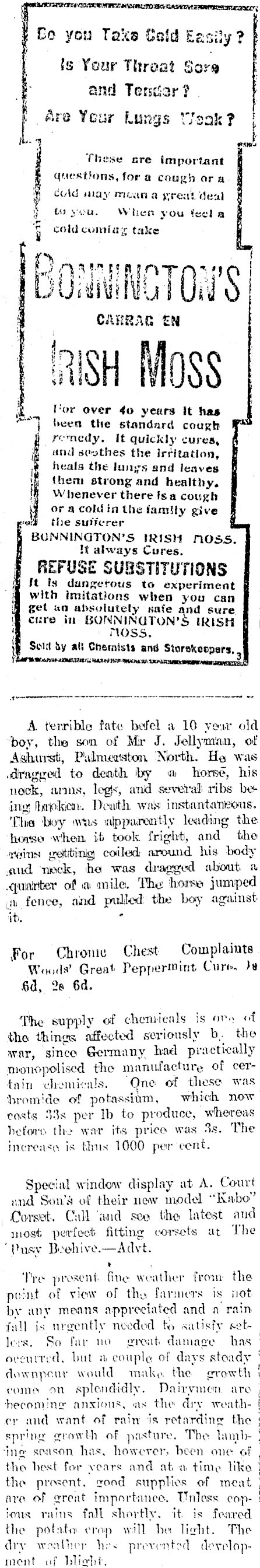 Papers Past Newspapers Thames Star 21 September 1914 Page 7 Advertisements Column 1