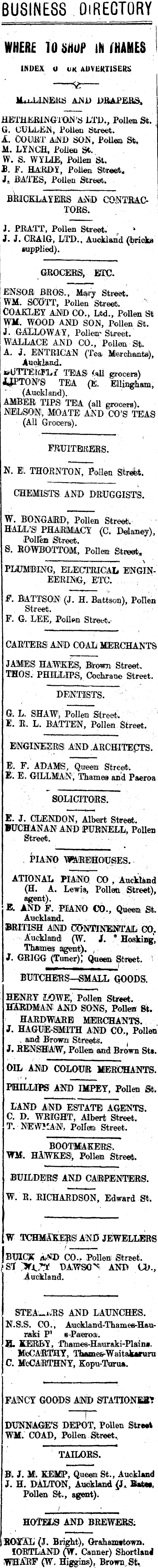 Papers Past Newspapers Thames Star 13 July 1916 Page 8 Advertisements Column 5