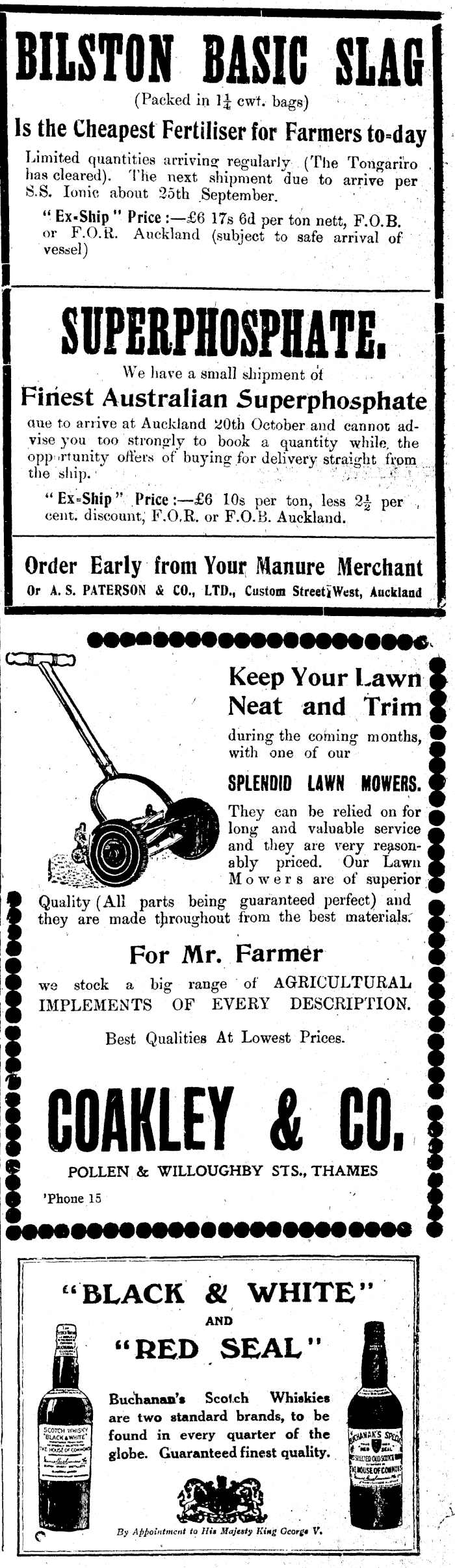 Papers Past Newspapers Thames Star 29 September 1916 Page 2 Advertisements Column 2