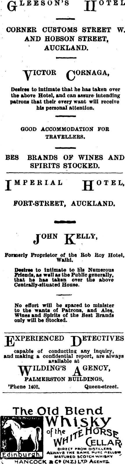 Pornaga - Papers Past | Newspapers | Observer | 2 March 1912 | Page 15 Advertisements  Column 1