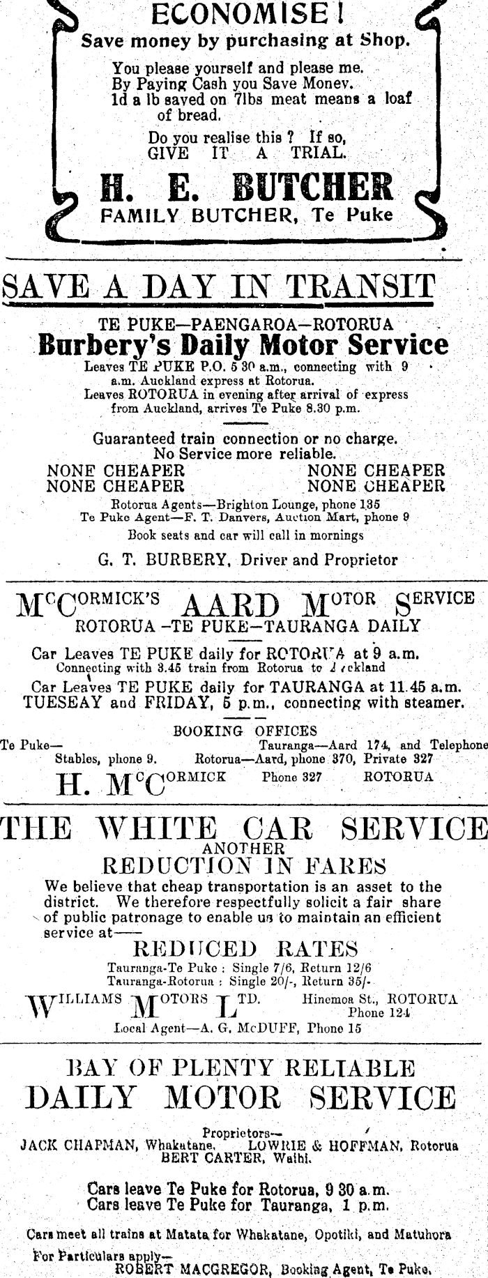 Papers Past Newspapers Te Puke Times 23 October 1923 Page 4 Advertisements Column 4