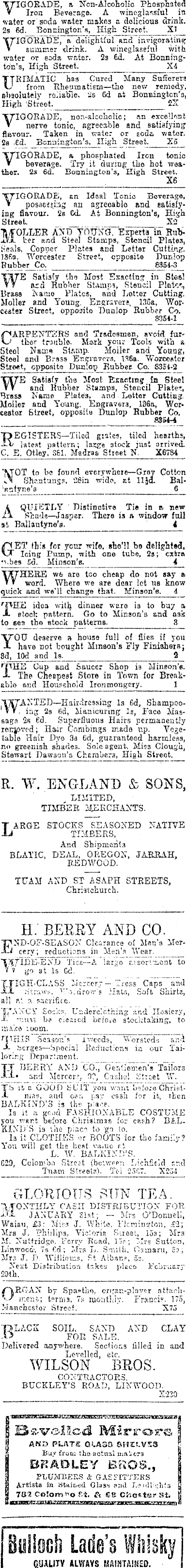 Papers Past Newspapers Star Christchurch 10 February 1912 Page 12 Advertisements Column 2