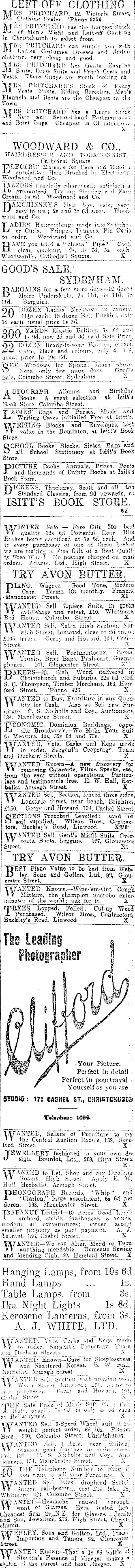 Papers Past Newspapers Star Christchurch 15 July 1914 Page 3 Advertisements Column 4