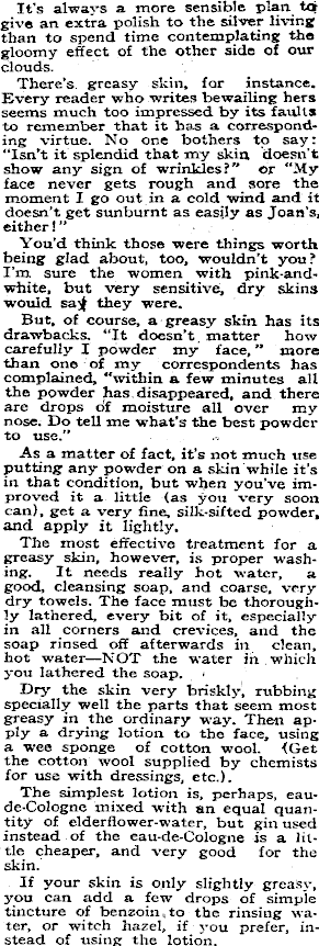 Papers Past Newspapers Star Christchurch 4 October 1926 My Skin S So Shiny