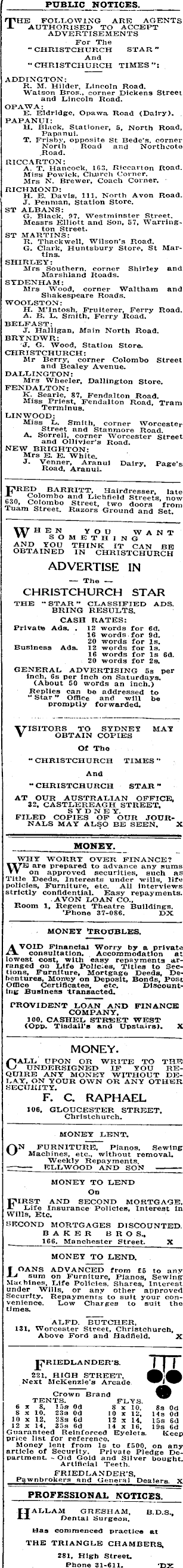 Papers Past Newspapers Star Christchurch 16 November 1932 Page 12 Advertisements Column 2