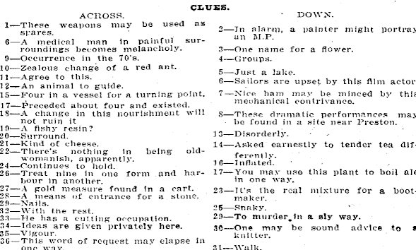 Papers Past | Newspapers | Star (Christchurch) | 28 May 1935 | CROSSWORD  PUZZLE