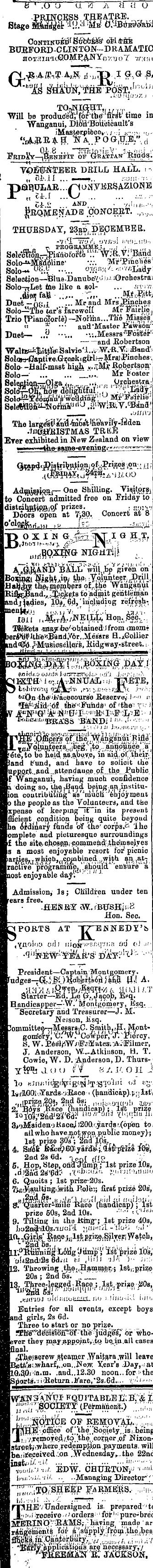 Papers Past Newspapers Wanganui Chronicle 22 December 10 Page 3 Advertisements Column 1