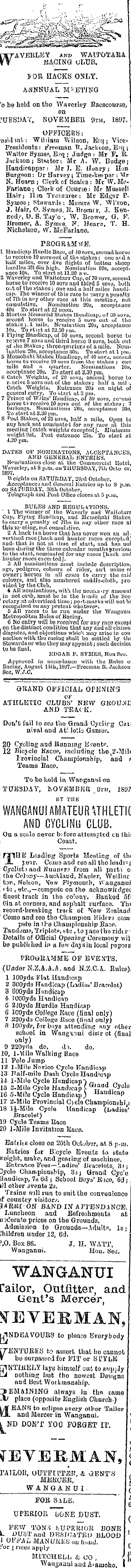 Papers Past Newspapers Wanganui Chronicle October 17 Page 4 Advertisements Column 5