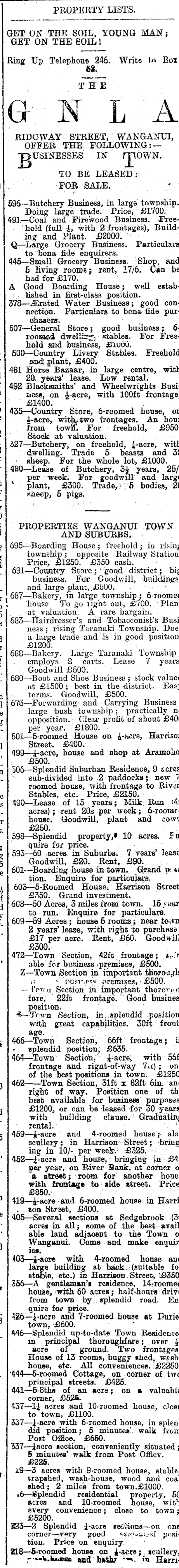 Papers Past Newspapers Wanganui Chronicle 9 July 1902 Page 6 Advertisements Column 3