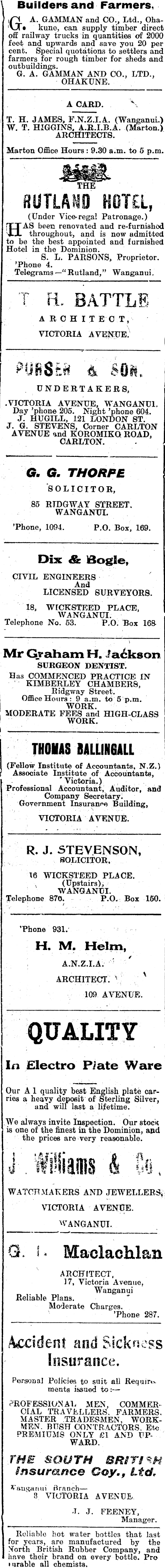 Papers Past Newspapers Wanganui Chronicle 28 June 1915 Page 4 Advertisements Column 3