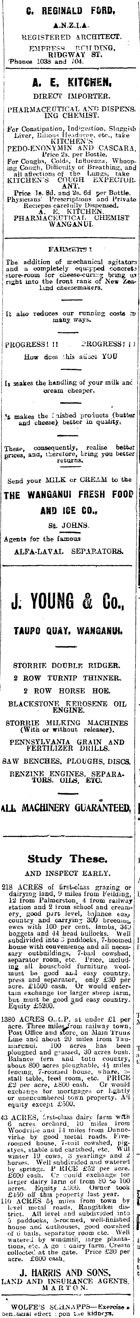 Papers Past Newspapers Wanganui Chronicle 13 February 1918 Page 4 Advertisements Column 2