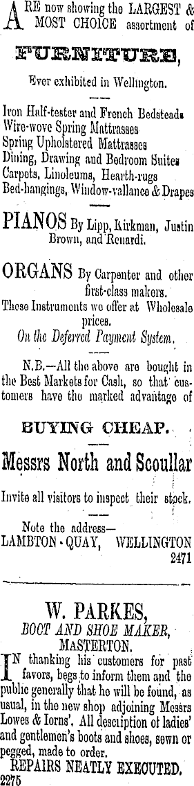 Papers Past Newspapers Wairarapa Daily Times 16 April 1887 Page 4 Advertisements Column 5