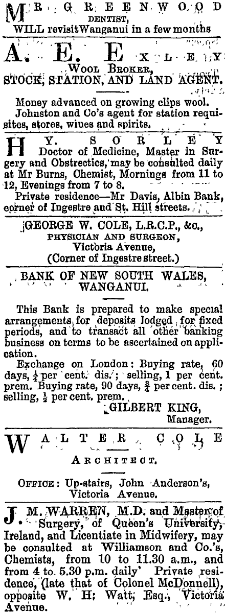 Papers Past Newspapers Wanganui Herald 11 February 1879 Page 2 Advertisements Column 2