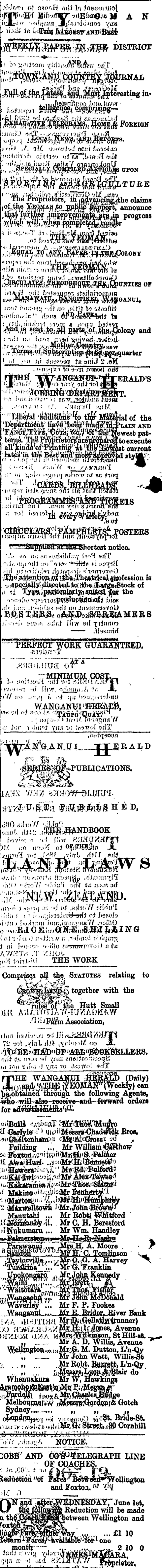 Papers Past Newspapers Wanganui Herald 25 June 11 Page 4 Advertisements Column 8