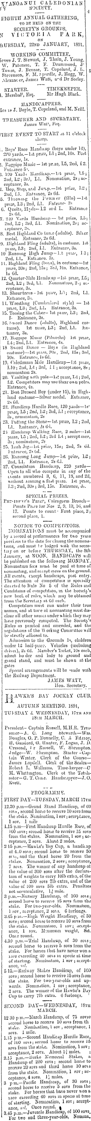 Papers Past Newspapers Wanganui Herald 12 January 11 Page 4 Advertisements Column 6