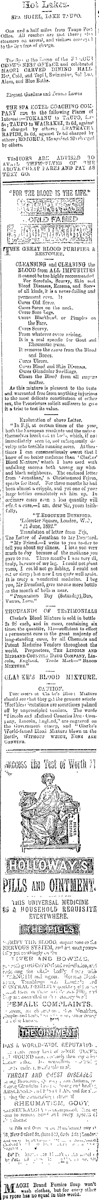 Papers Past Newspapers Wanganui Herald 29 April 16 Page 4 Advertisements Column 3