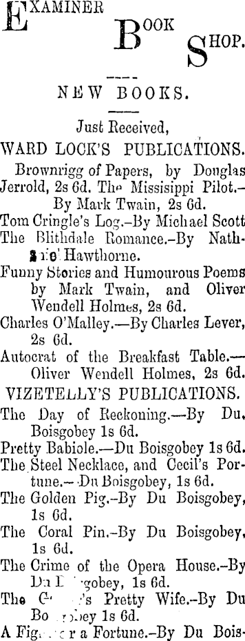 Papers Past | Newspapers | Woodville Examiner | 6 September 1889 | Page 4  Advertisements Column 3
