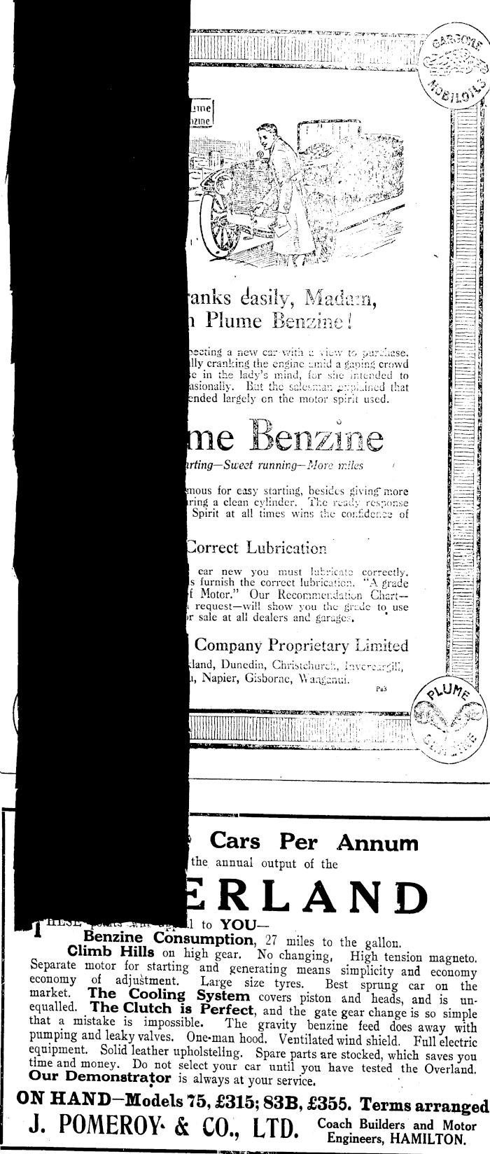 Papers Past Newspapers Waikato Times 16 December 1916 Page 8 Advertisements Column 3